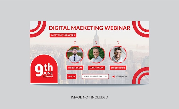 Digital marketing webinar and social media post template design