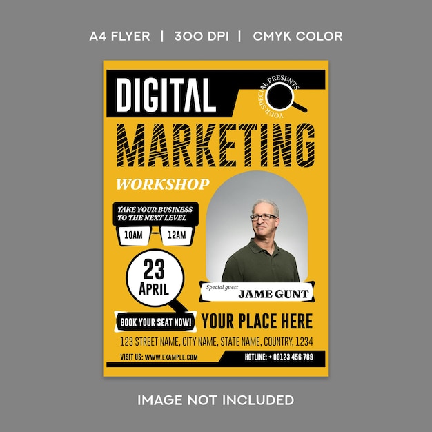 Vector digital marketing workshop flyer