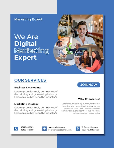 Digital markting agency or corporate Business flyer banner or social media instagram post