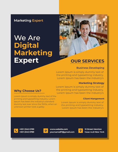 Digital markting agency or corporate Business flyer banner or social media instagram post