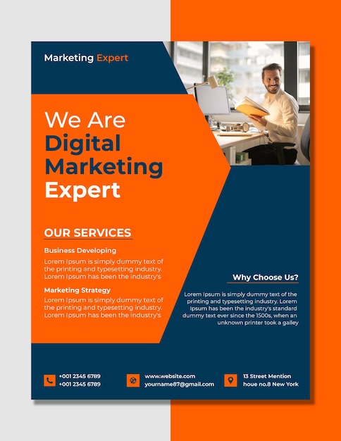 Digital markting agency or corporate Business flyer banner or social media instagram post
