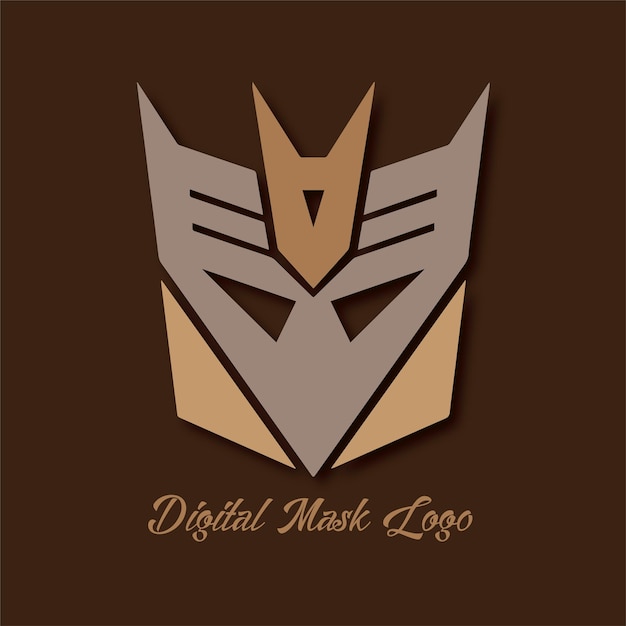 Vector digital mask logo design vector