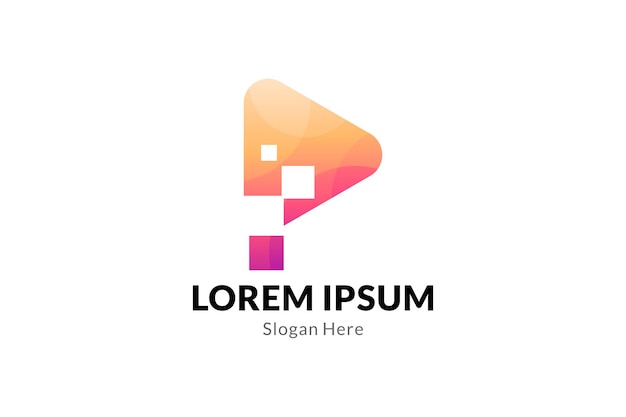 Modello di progettazione del logo di riproduzione multimediale digitale