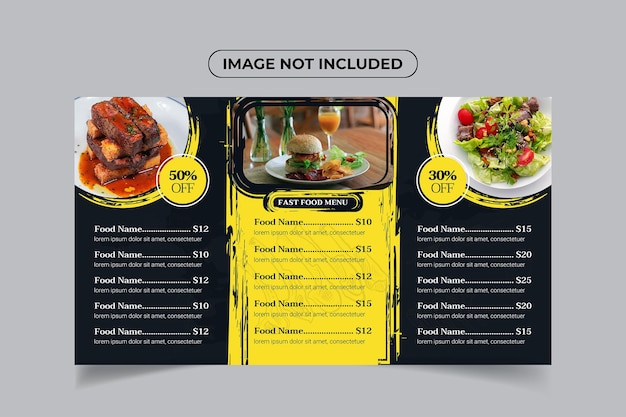 Digital menu design templates