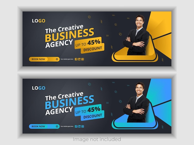 Vector digital and modern marketing agency and corporate social media cover design