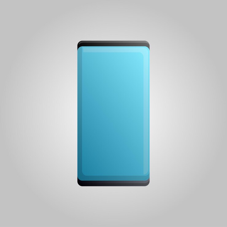 Vector digital modern touchscreen mobile phone smartphone on a white background vector illustration
