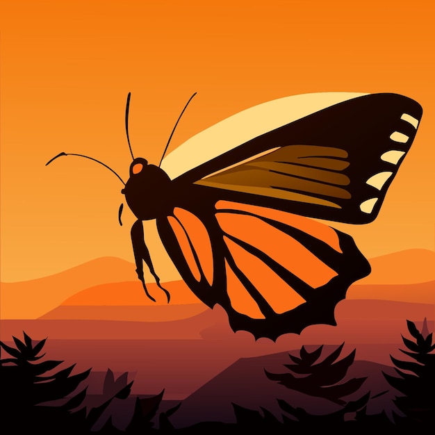 Vector digital monarch butterfly art download today