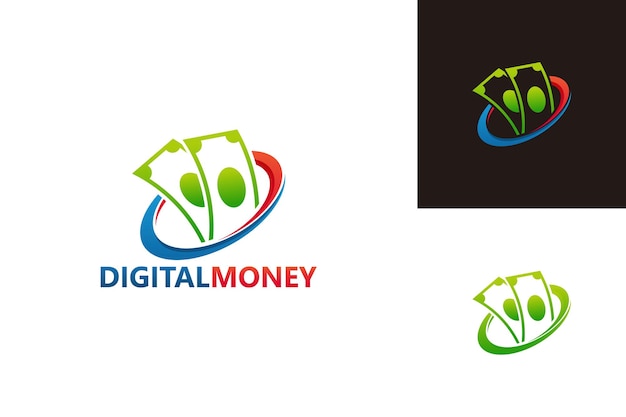 Digital Money Logo Template Design Vector, Emblem, Design Concept, Creative Symbol, Icon