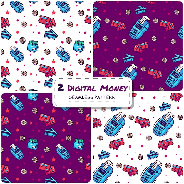 Digital money seamless pattern