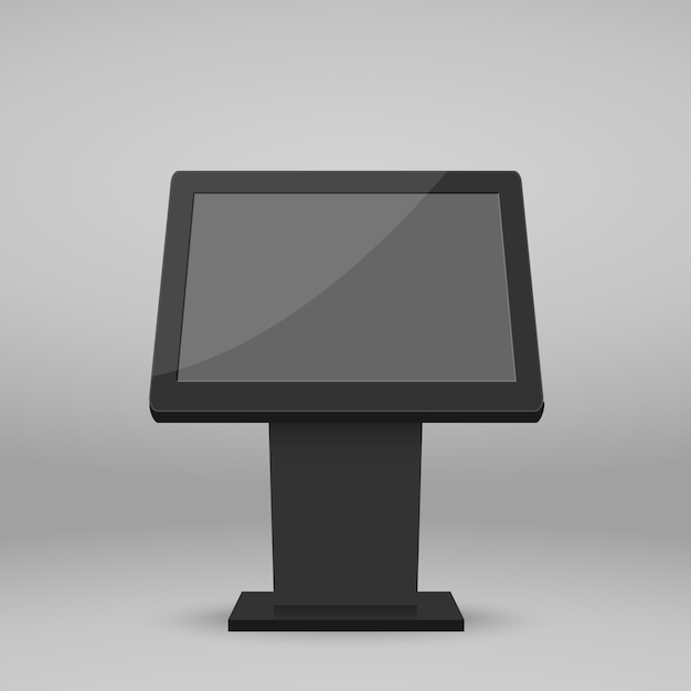 Vector digital multimedia stand template.