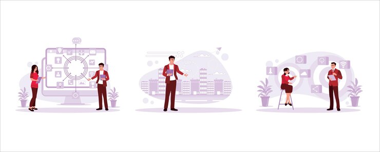 Vector digital national business communication internet digital concepts digital business concept