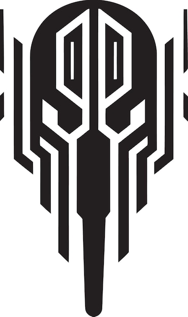 Vector digital nexus sleek black vector emblem featuring cybernetic harmony binary harmony elegant cyberne