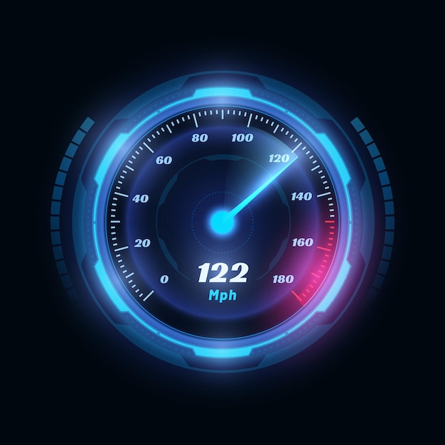 Digital odometer display speedometer indicator