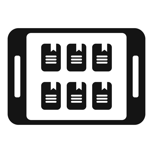 電子書籍 スタック アイコン ネットワーク 読書
