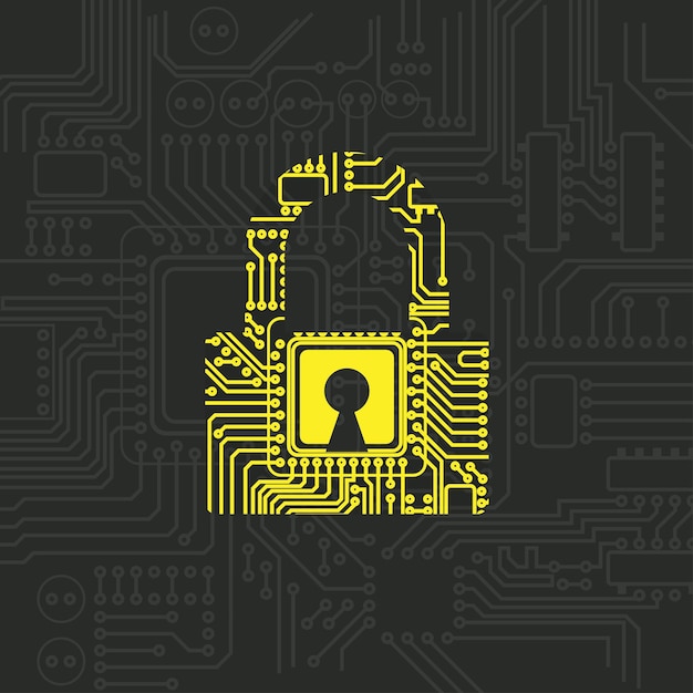Digital padlock security pattern