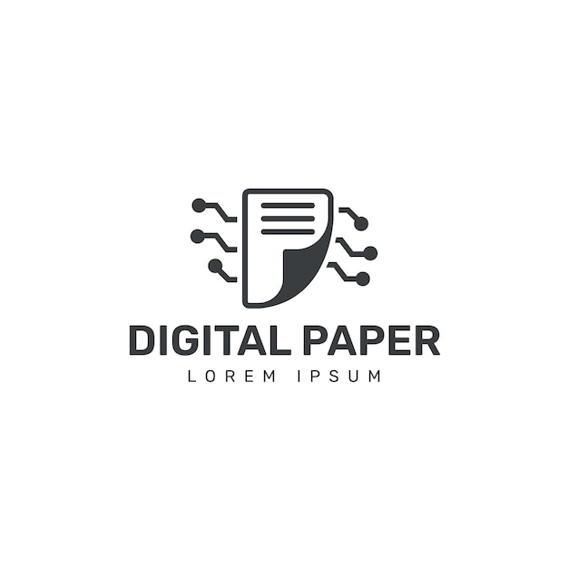 Digital paper logo illustration