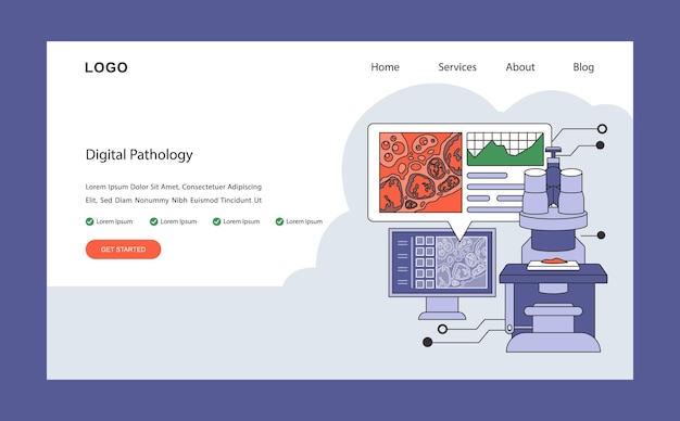 Digital pathology concept transforming tissue analysis with highresolution imaging accelerating