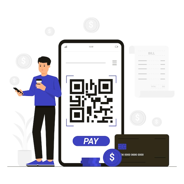 Digital payment QR code scan payment