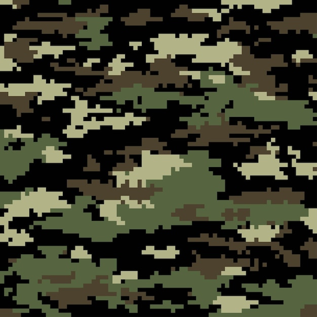 Digital pixel camouflage. seamless background. Vector eps 10 .