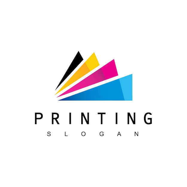 Vector digital print logo design template using paper icon