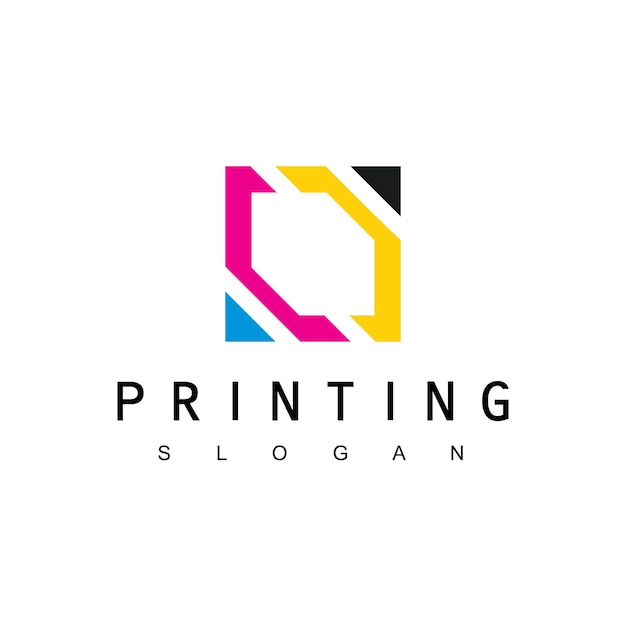 Шаблон дизайна логотипа цифровой печати