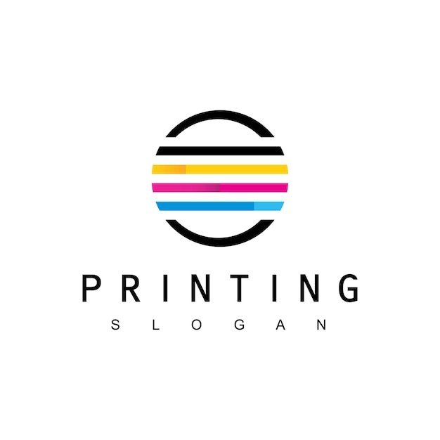 Vector digital print logo design template