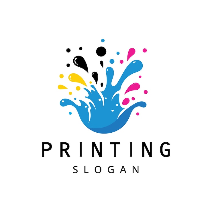 Vector digital print logo design template