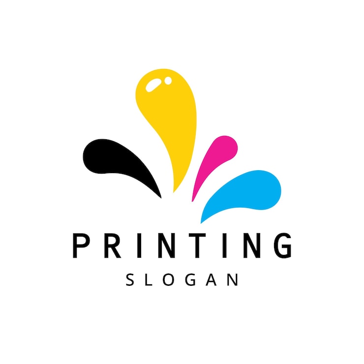 Vector digital print logo design template