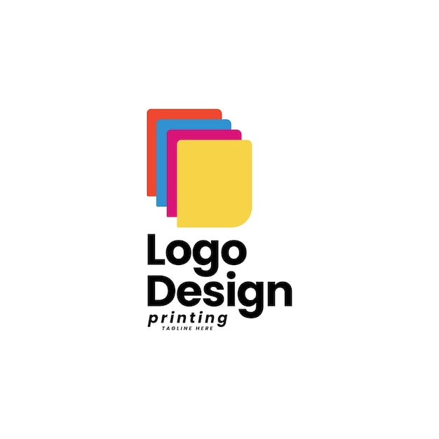 Vector digital print logo design template