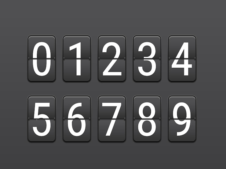 Vector digital scoreboard layout. infographic