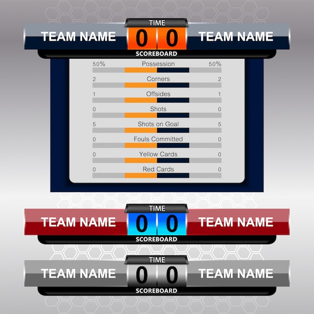 Vector digital scoreboard and lower thirds