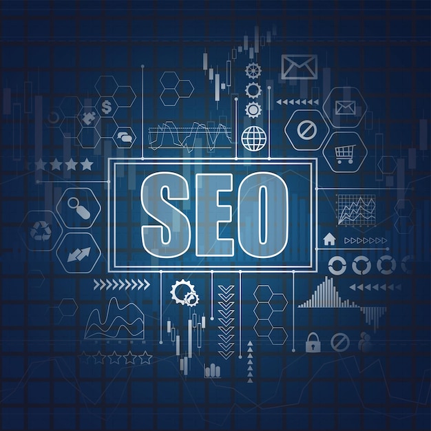 Фон диаграммы цифровых символов SEO