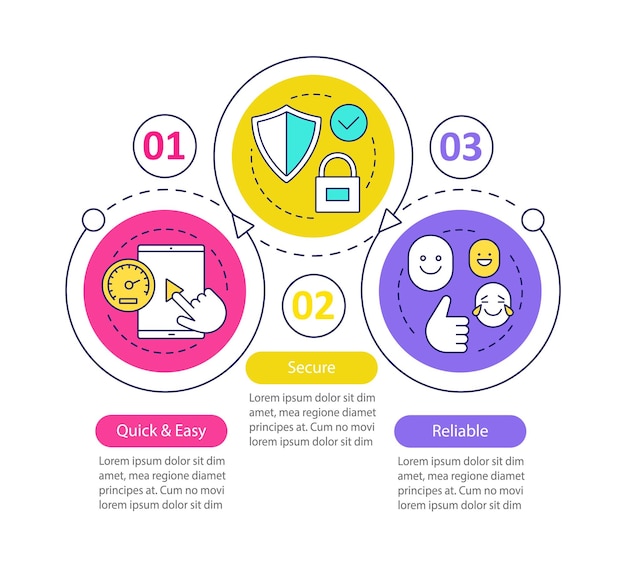 Digital service vector infographic template