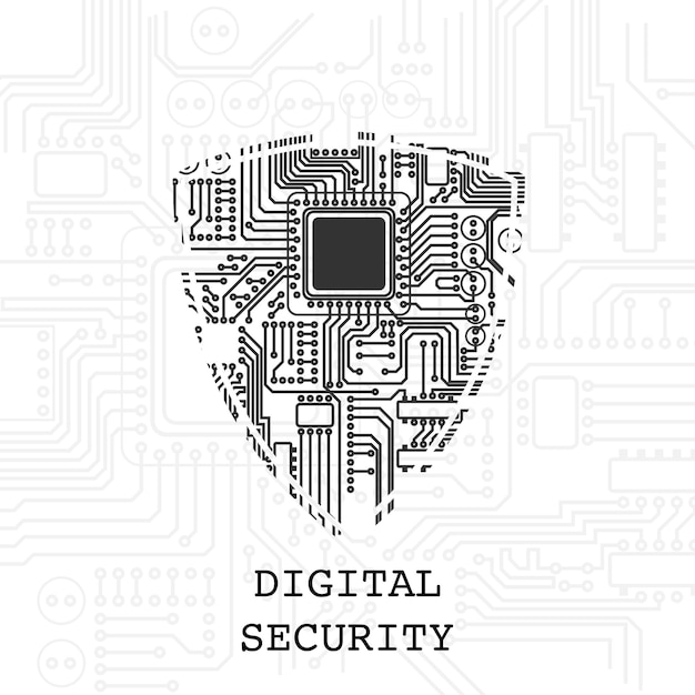 Digital shield security wallpaper