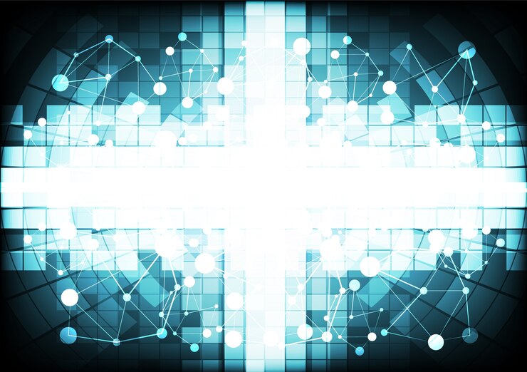 Vector digital signal technology networks background