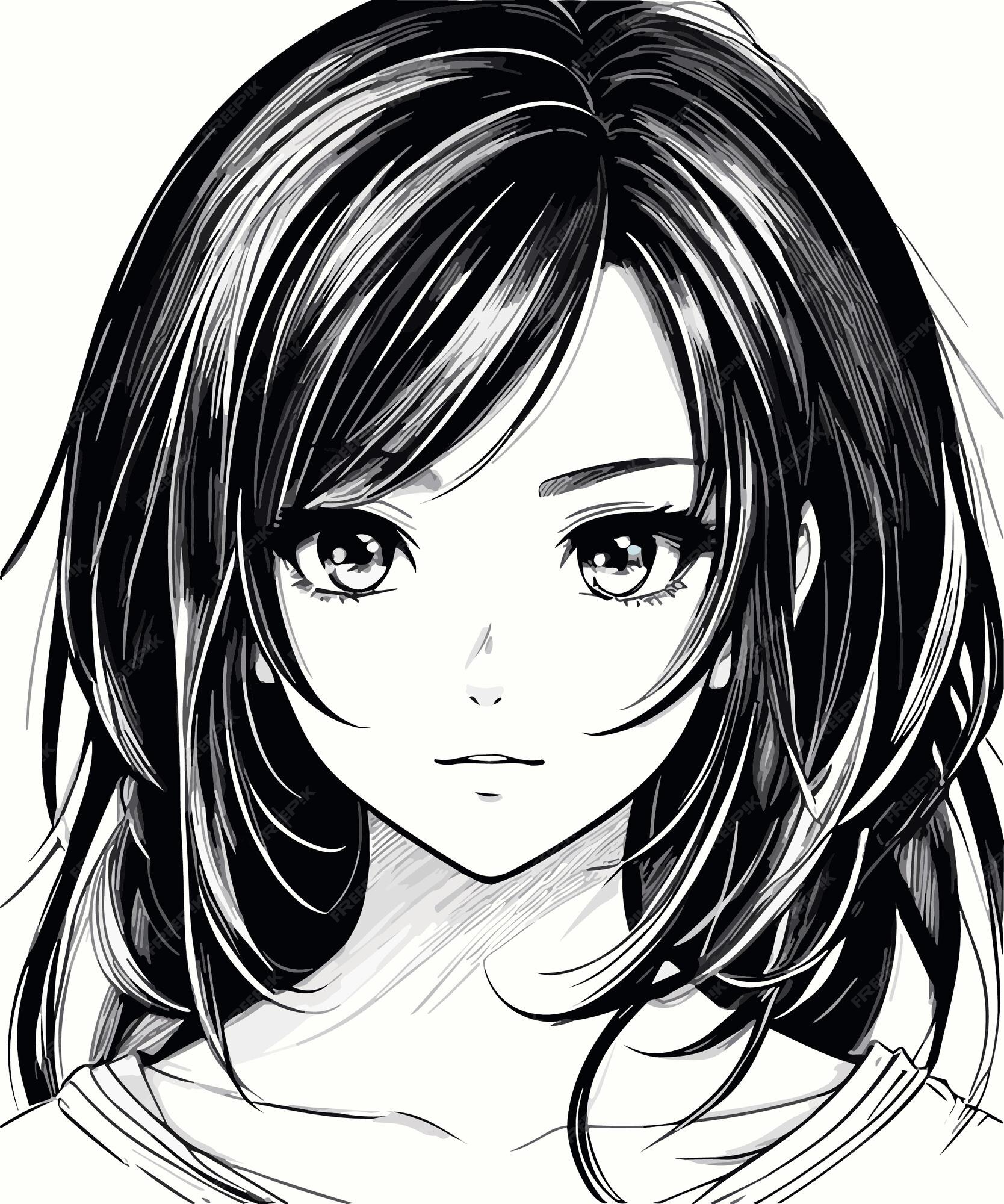 Premium Vector  A digital sketch vector art illustration design of a cute  girl drawing