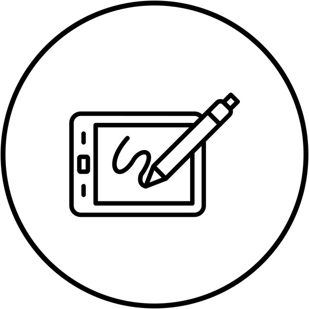 Digital Sketch vector icoon Kan worden gebruikt voor User Experience iconset