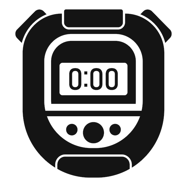 Timer sport icon, stopwatch digital graphic symbol, time circle sign vector  illustration button. Stop and start measure Stock Vector Image & Art - Alamy