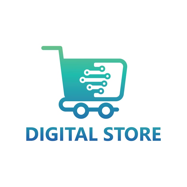 Digital store logo template design