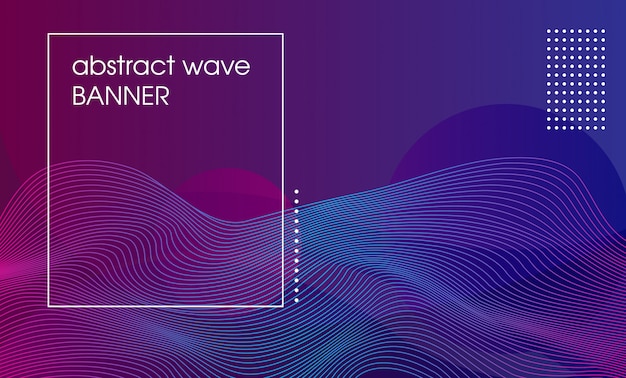 デジタル様式化された波バナーの背景