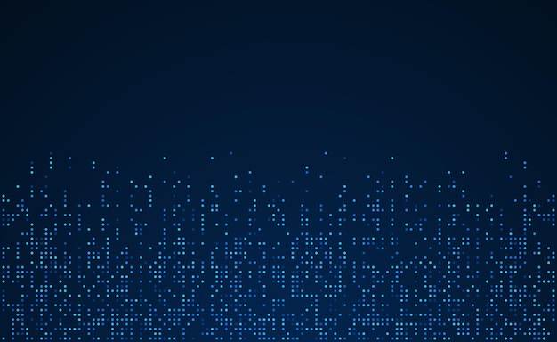 Digital technology background Digital data dots bllue pattern pixel background