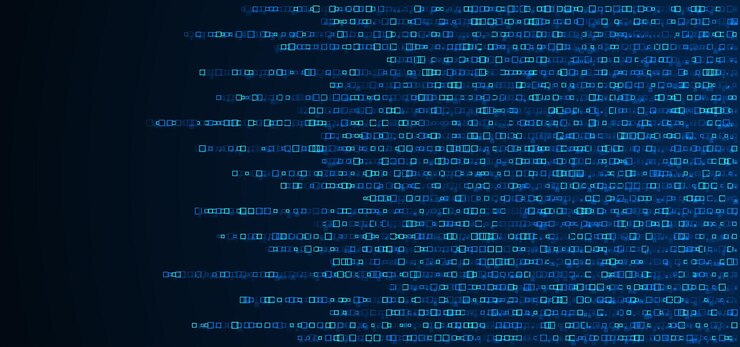 Vector digital technology background digital data dots blue pattern pixel background