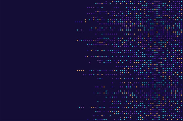 Sfondo della tecnologia digitale sfondo dei pixel del motivo a punti dei dati digitali