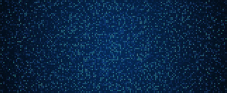 Vector digital technology background. digital data square blue pattern pixel background