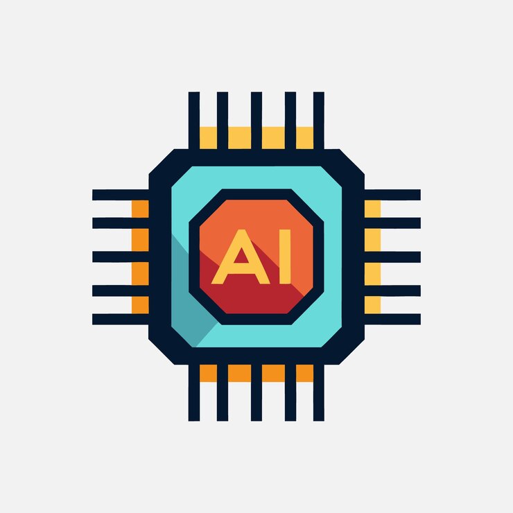 Vector digital technology icon concept isolated on white background vector illustration