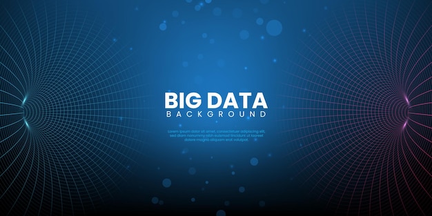 Tecnologia digitale sfondo blu rosa concetto di big data e banner di comunicazione di rete