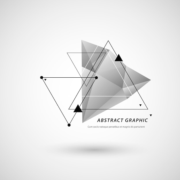 Digital technology triangle design Vector creative concept communication