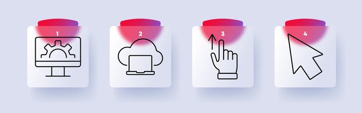 Vector 電腦設定 雲端計算 觸控互動 指標 網上操作 互聯網導航 雲端儲存 網頁管理