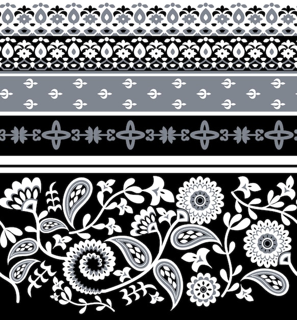 Vector digital textile design ornament and pattern