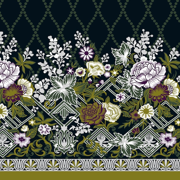 Digital textile design ornament and pattern